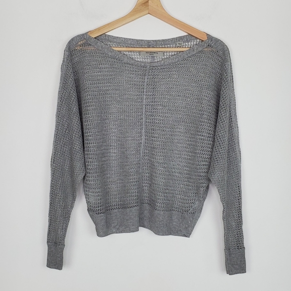 All Saints Tops - All Saints Elle Levita Jumper Sheer Knit Sweater S